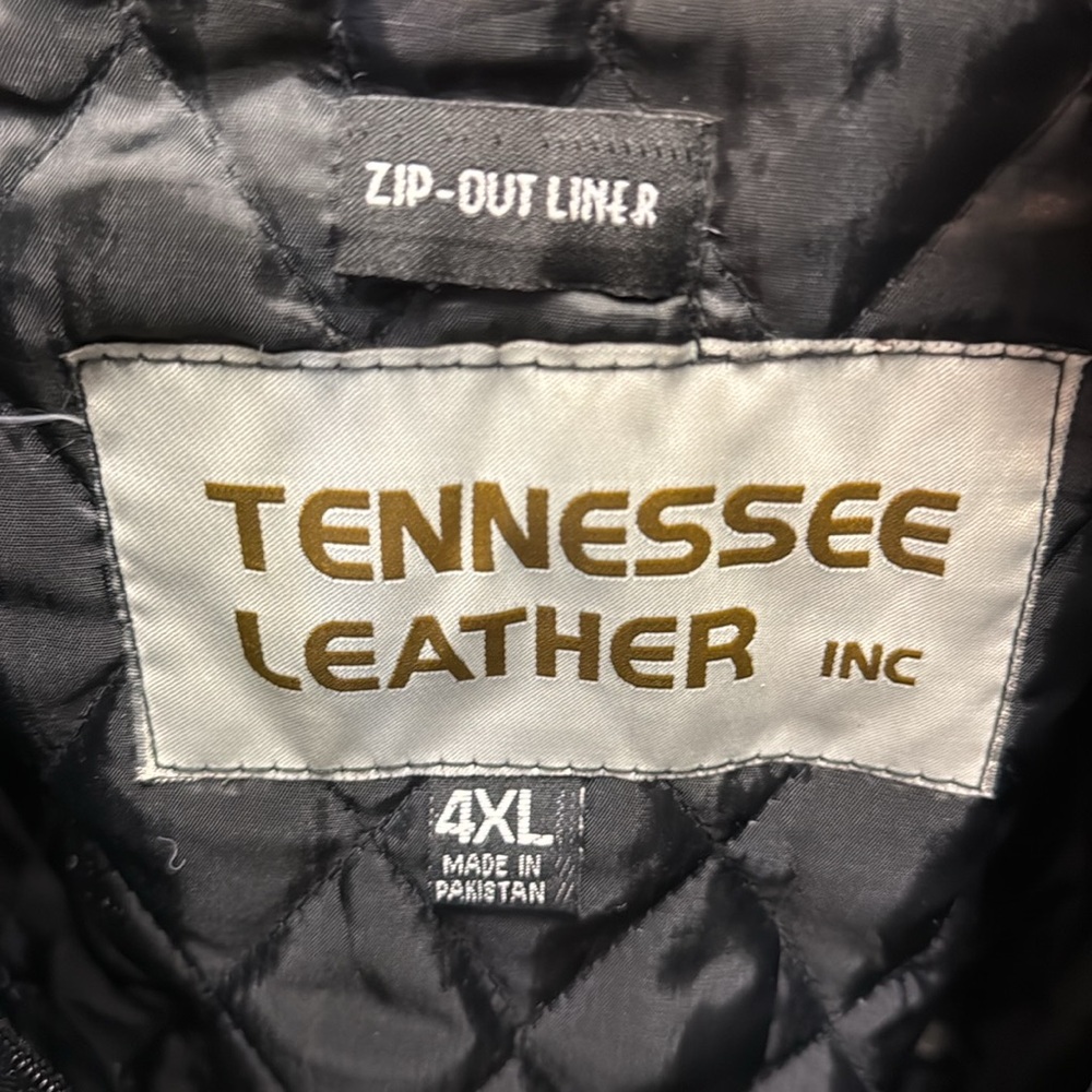 Tennessee Leather lace detail lined motorcycle jacket - Picture 5 of 5